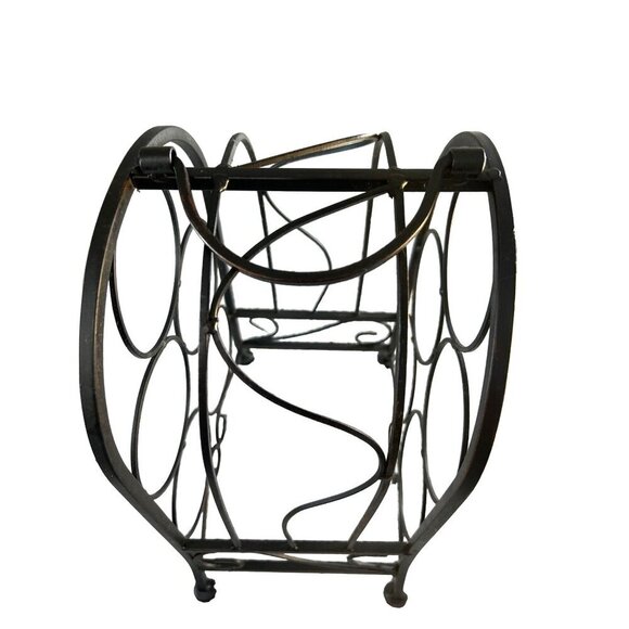 Wine Rack Counter Top 5 Bottle Metal Black 14x9 - Picture 6 of 8